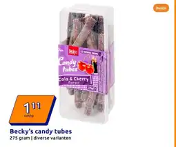 Action Becky's candy tubes aanbieding