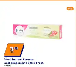 Action Veet Suprem' Essence ontharingscrème Silk & Fresh aanbieding