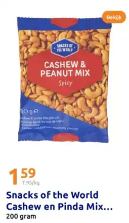 Action Snacks of the World Cashew en Pinda Mix aanbieding