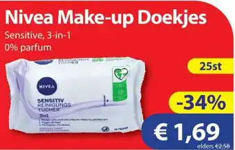 Die Grenze Nivea Make-up Doekjes aanbieding