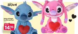 Intertoys Stitch of Angel knuffel met hart aanbieding