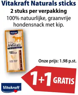 Huisdier Voordeelshop Vitakraft Naturals sticks aanbieding