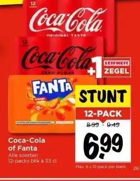 Vomar Voordeelmarkt Coca-Cola of Fanta aanbieding