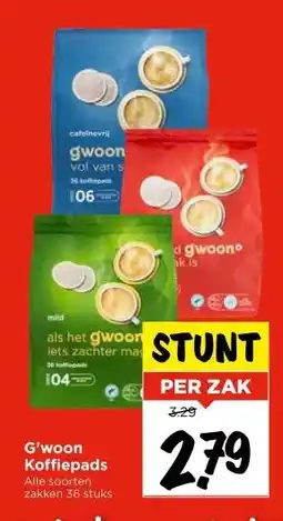 Vomar Voordeelmarkt G'woon Koffiepads aanbieding
