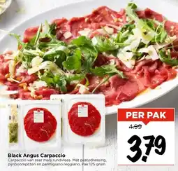 Vomar Voordeelmarkt Black Angus Carpaccio aanbieding