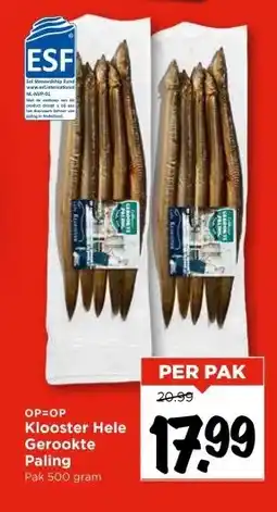 Vomar Voordeelmarkt Klooster Hele Gerookte Paling aanbieding