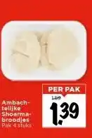 Vomar Voordeelmarkt Ambachtelijke Shoarma broodies aanbieding