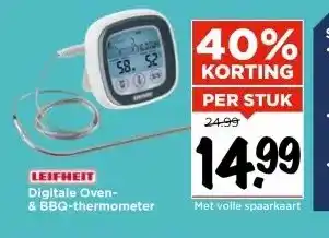 Vomar Voordeelmarkt LEIFHEIT Digitale Oven- & BBQ-thermometer aanbieding