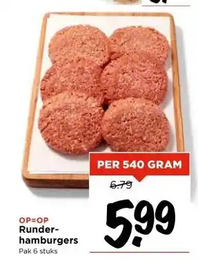 Vomar Voordeelmarkt Runder- hamburgers aanbieding