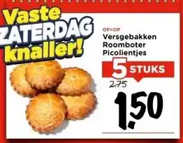 Vomar Voordeelmarkt Versgebakken Roomboter Picolientjes aanbieding