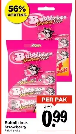 Vomar Voordeelmarkt Bubblicious Strawberry aanbieding
