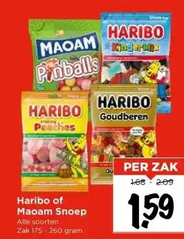 Vomar Voordeelmarkt Haribo of Maoam Snoep aanbieding