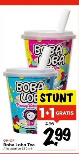 Vomar Voordeelmarkt Boba Loba Tea aanbieding