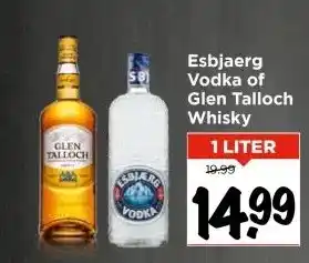 Vomar Voordeelmarkt Esbjaerg Vodka of Glen Talloch Whisky aanbieding