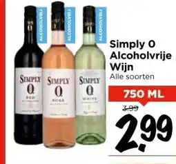 Vomar Voordeelmarkt Simply O Alcoholvrije Wijn aanbieding
