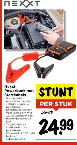 Vomar Voordeelmarkt Nexxt Powerbank met Startkabels aanbieding