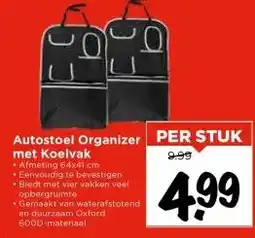 Vomar Voordeelmarkt Autostoel Organizer met Koelvak aanbieding