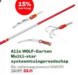 Welkoop Alle WOLF Garten Multi-star systeemtuingereedschap aanbieding