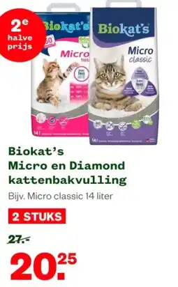 Welkoop Biokat's Micro en Diamond kattenbakvulling aanbieding