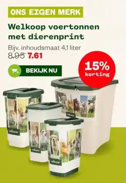 Welkoop Welkoop voertonnen met dierenprint aanbieding