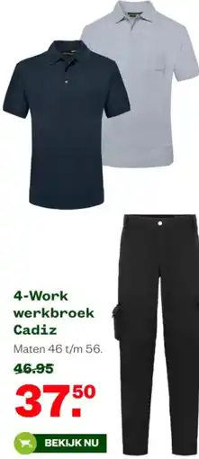Welkoop 4-Work werkbroek Cadiz aanbieding