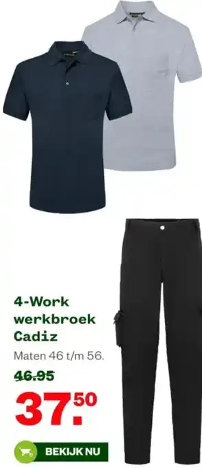Welkoop 4-Work werkbroek Cadiz aanbieding