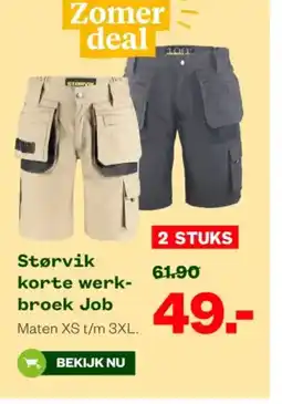 Welkoop Størvik korte werk- broek Job aanbieding