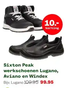 Welkoop Sixton Peak werkschoenen Lugano, Aviano en Windex aanbieding
