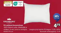 Jysk EA satijnen kussensloop aanbieding
