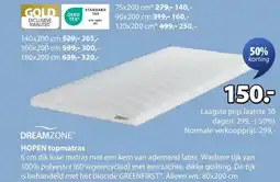 Jysk Hopen topmatras aanbieding
