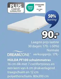 Jysk Hulda pf100 schuimmatras aanbieding
