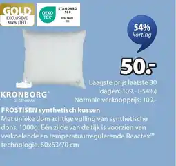 Jysk Frostisen synthetisch kussen aanbieding