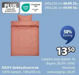 Jysk Daisy dekbedovertrek aanbieding
