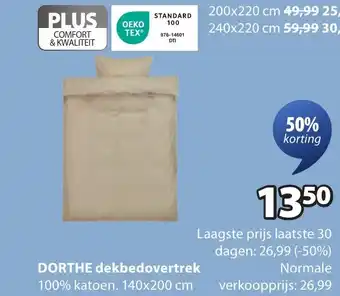 Jysk Dorthe dekbedovertrek aanbieding