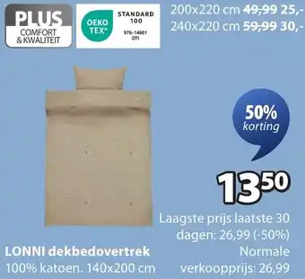 Jysk Lonni dekbedovertrek aanbieding
