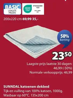 Jysk Sunndal katoenen dekbed aanbieding