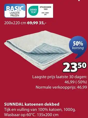 Jysk Sunndal katoenen dekbed aanbieding