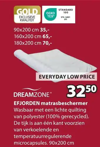 Jysk Efjorden matrasbeschermer aanbieding