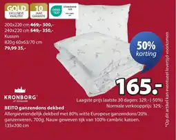 Jysk Beito ganzendons dekbed aanbieding