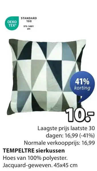 Jysk Tempeltre sierkussen aanbieding