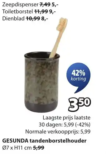 Jysk Gesunda tandenborstelhouder aanbieding