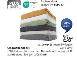 Jysk Gistad handdoek aanbieding