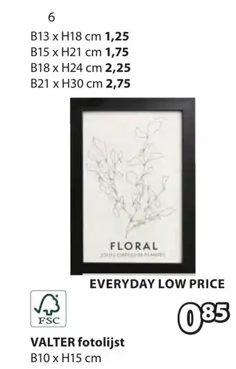 Jysk Valter fotolijst aanbieding