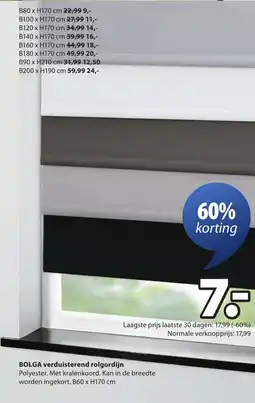 Jysk Bolga verduisterend rolgordijn aanbieding