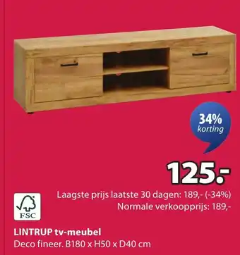Jysk Lintrup tv meubel aanbieding