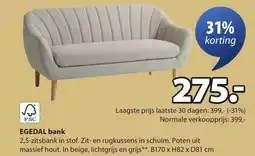 Jysk Egedal bank aanbieding