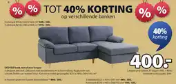 Jysk Gedved bank met chaise longue aanbieding