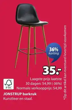 Jysk Jonstrup barkruk aanbieding