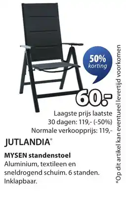 Jysk Mysen standenstoel aanbieding