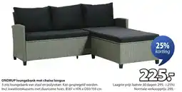 Jysk Ondrup loungebank met chaise longue aanbieding